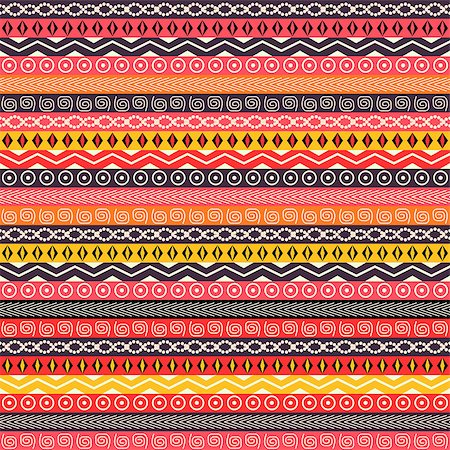 Abstract Ethnic Seamless Background. Red Black Geometric Pattern Stock Photo - Budget Royalty-Free & Subscription, Code: 400-06565163