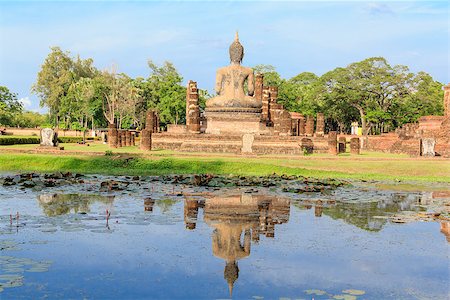 Buddha Statue at  Temple in Sukhothai Historical park , Thailand Stockbilder - Microstock & Abonnement, Bildnummer: 400-06565189