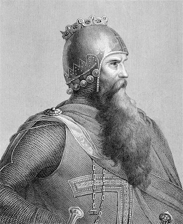 simsearch:400-06456570,k - Frederick I Barbarossa (1122-1190) on engraving from 1859. German Holy Roman Emperor. Engraved by C.Deucker and published in Meyers Konversations-Lexikon, Germany,1859. Stock Photo - Budget Royalty-Free & Subscription, Code: 400-06565274