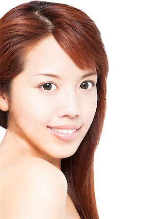 close up of beautiful smiling asian young woman face Stock Photo - Budget Royalty-Free & Subscription, Code: 400-06565508