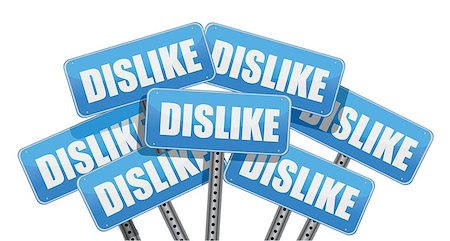 symbols of multimedia - dislike like Social media networking concept illustration design over white Photographie de stock - Aubaine LD & Abonnement, Code: 400-06565544