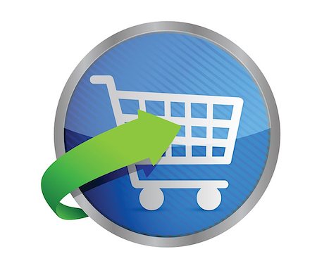 simsearch:400-05686289,k - shopping cart symbol illustration design over a white background Stock Photo - Budget Royalty-Free & Subscription, Code: 400-06565612