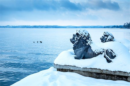 An image of the Starnberg Lake in Bavaria Germany - Tutzing Feb. 2013 Stock Photo - Budget Royalty-Free & Subscription, Code: 400-06565967
