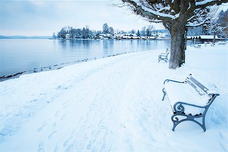 An image of the Starnberg Lake in Bavaria Germany - Tutzing Feb. 2013 Stock Photo - Budget Royalty-Free & Subscription, Code: 400-06565974