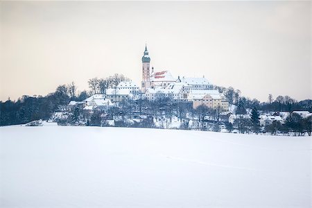 An image of the Andechs Monastery in Winter Stock Photo - Budget Royalty-Free & Subscription, Code: 400-06566611