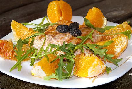 salmas (artist) - Italian cuisine: salmone at the orange taste and rocket Stock Photo - Budget Royalty-Free & Subscription, Code: 400-06566623