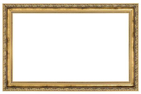 large golden frame isolated on white background Stock Photo - Budget Royalty-Free & Subscription, Code: 400-06567119