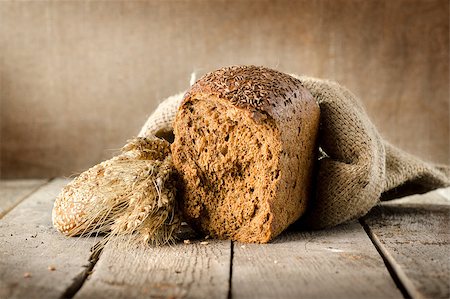 Bread assortment on background of the old canvas Stock Photo - Budget Royalty-Free & Subscription, Code: 400-06567399