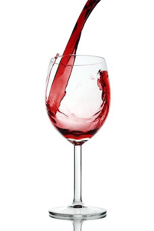 Red wine pouring in isolated wineglass Stock Photo - Budget Royalty-Free & Subscription, Code: 400-06567548