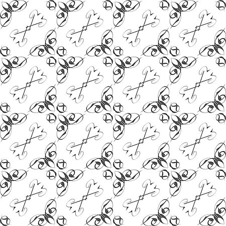 simsearch:400-05363622,k - Vintage star shaped tiles seamless pattern, monochrome background Stock Photo - Budget Royalty-Free & Subscription, Code: 400-06567737