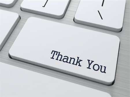 Thank You Button on Modern Computer Keyboard with Word Partners on It. Stock Photo - Budget Royalty-Free & Subscription, Code: 400-06567855
