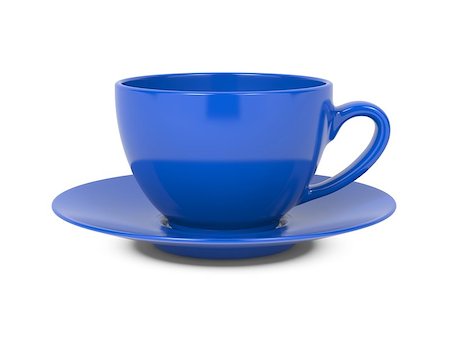 simsearch:400-05324677,k - Small Blue Coffee Cup Isolated on White Background. Stockbilder - Microstock & Abonnement, Bildnummer: 400-06567879