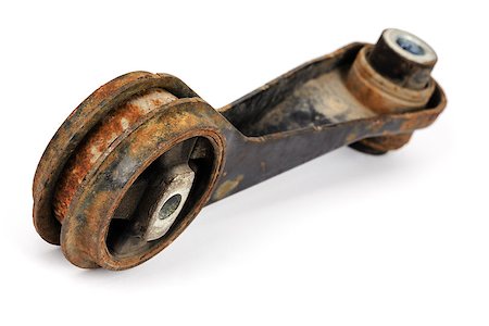 Useless, worn out and rusty suspension link Stockbilder - Microstock & Abonnement, Bildnummer: 400-06568090