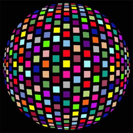 simsearch:400-06640545,k - Colorful party light on black background Stock Photo - Budget Royalty-Free & Subscription, Code: 400-06568427