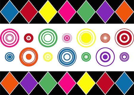 simsearch:400-06640545,k - Colorful wallpaper with design circles Stock Photo - Budget Royalty-Free & Subscription, Code: 400-06568430