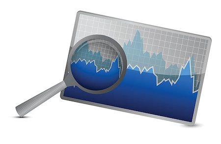 simsearch:400-06071603,k - chart or graph stock market under magnify review illustration design Foto de stock - Super Valor sin royalties y Suscripción, Código: 400-06568471