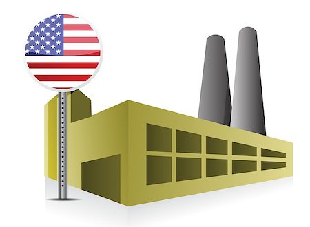 American US Industrial building factory and power plant illustration design Stock Photo - Budget Royalty-Free & Subscription, Code: 400-06568485