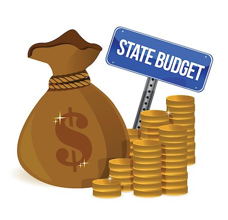 state budget - money Bag with state budget sign illustration design over white Stock Photo - Budget Royalty-Free & Subscription, Code: 400-06568539