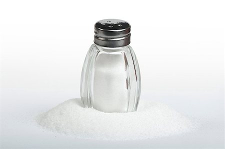 salt crystal - Salt and saltshaker on white background . Stock Photo - Budget Royalty-Free & Subscription, Code: 400-06568703