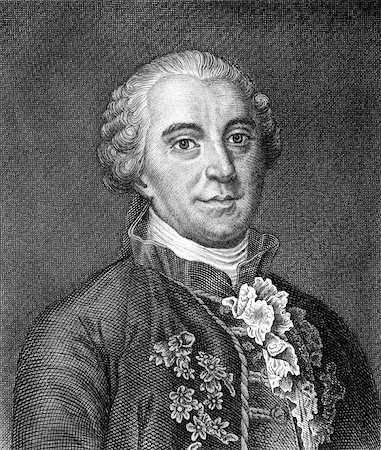 simsearch:400-04677580,k - Georges-Louis Leclerc, Comte de Buffon (1707-1788) on engraving from 1859. French naturalist, mathematician, cosmologist and encyclopedic author. Engraved by unknown artist and published in Meyers Konversations-Lexikon, Germany,1859. Foto de stock - Super Valor sin royalties y Suscripción, Código: 400-06568931