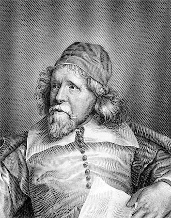 simsearch:400-07111301,k - Inigo Jones (1573-1652) on engraving from 1859. British architect. Engraved by C.Barth and published in Meyers Konversations-Lexikon, Germany,1859. Foto de stock - Super Valor sin royalties y Suscripción, Código: 400-06568965