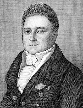 Jacques Laffitte (1767-1844) on engraving from 1859. French banker and politician. Engraved by unknown artist and published in Meyers Konversations-Lexikon, Germany,1859. Foto de stock - Super Valor sin royalties y Suscripción, Código: 400-06568971