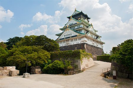 simsearch:400-07714224,k - Reconstruction of a great castle of famous Hideyoshi at Osaka, Japan Stock Photo - Budget Royalty-Free & Subscription, Code: 400-06569640