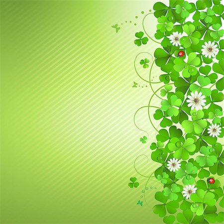 simsearch:400-06569678,k - Saint Patrick's Day background with clover Stock Photo - Budget Royalty-Free & Subscription, Code: 400-06569675