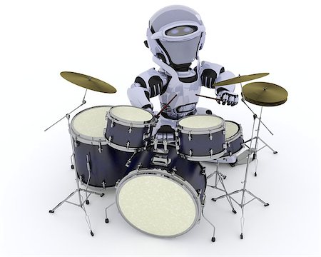 3D render of a Robot playing the drums Foto de stock - Super Valor sin royalties y Suscripción, Código: 400-06560743