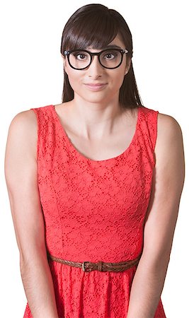 simsearch:400-06426527,k - Young lady with glasses and hunched shoulders Photographie de stock - Aubaine LD & Abonnement, Code: 400-06561386