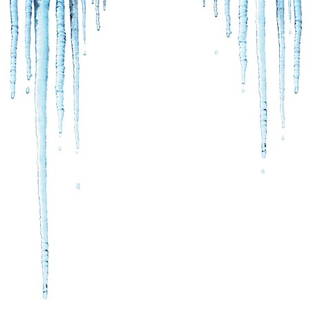 simsearch:400-03910344,k - Melting icicles. Isolated over white Stockbilder - Microstock & Abonnement, Bildnummer: 400-06561503