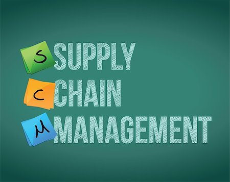 supply chain management concept illustration design on blackboard Foto de stock - Super Valor sin royalties y Suscripción, Código: 400-06561678