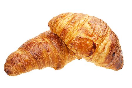 simsearch:400-05704821,k - Fresh croissants isolated on the white background Foto de stock - Super Valor sin royalties y Suscripción, Código: 400-06561777