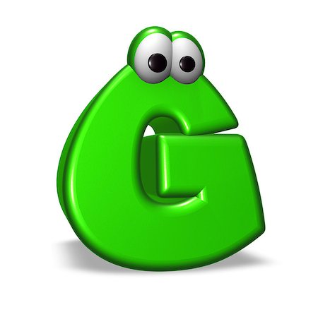 simsearch:400-06562686,k - letter g with eyes - 3d illustration Stock Photo - Budget Royalty-Free & Subscription, Code: 400-06561924