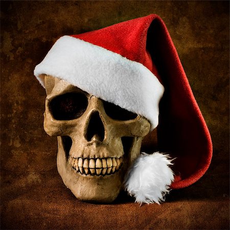 christmas skull Stock Photo - Budget Royalty-Free & Subscription, Code: 400-06561958