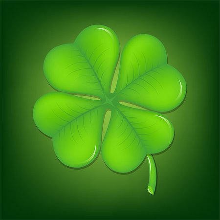 Green Clover With Gradient Mesh, Vector Illustration Stock Photo - Budget Royalty-Free & Subscription, Code: 400-06561997