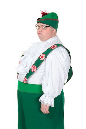 simsearch:400-07301601,k - Funny fat man wearing traditional German Bavarian clothes, isolated on white Stock Photo - Budget Royalty-Free & Subscription, Code: 400-06562045