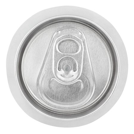 simsearch:400-06359503,k - Closeup of aluminum soda can isolated on white background. Top view Photographie de stock - Aubaine LD & Abonnement, Code: 400-06562338