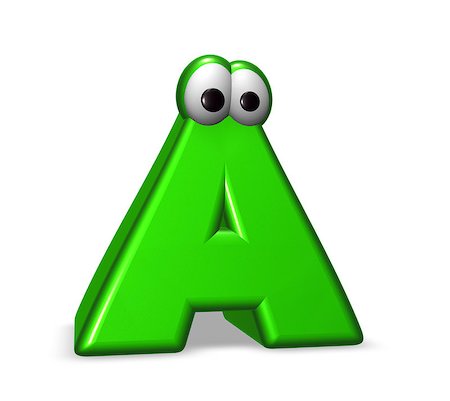 simsearch:400-06560592,k - letter a with eyes - 3d illustration Stock Photo - Budget Royalty-Free & Subscription, Code: 400-06562686