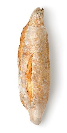 simsearch:400-06416084,k - Fresh long loaf isolated on a white background Photographie de stock - Aubaine LD & Abonnement, Code: 400-06570008