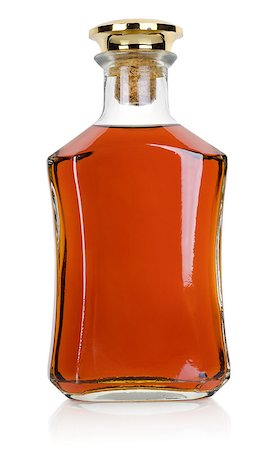 Bottle of brandy isolated on a white background Foto de stock - Super Valor sin royalties y Suscripción, Código: 400-06570073