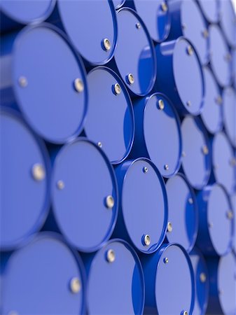 Oil Barrels or Chemical Drums Stacked Up. Industrial Background with Selective Focus. Photographie de stock - Aubaine LD & Abonnement, Code: 400-06570088