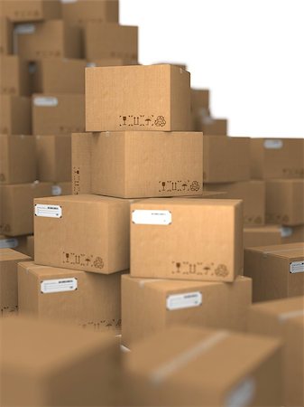 simsearch:400-04407352,k - Stacks of Cardboard Boxes, Industrial Background. Photographie de stock - Aubaine LD & Abonnement, Code: 400-06570094