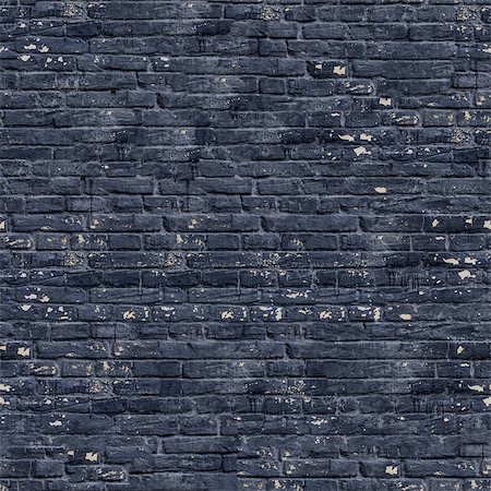 Black Brick Wall with Cracks, Dirt Spots. Seamless Tileable Texture. Photographie de stock - Aubaine LD & Abonnement, Code: 400-06570145