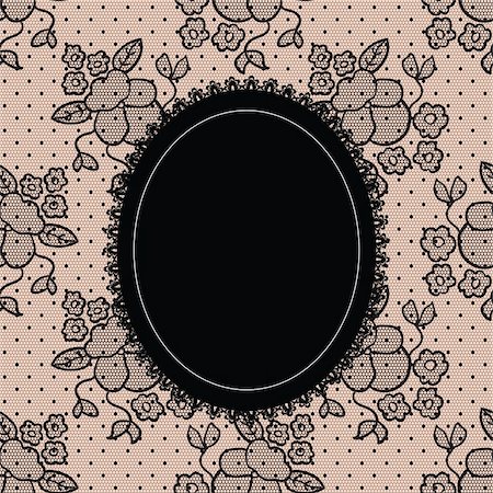 Black elegant doily on lace background for scrapbooks, albums, crafts, decorating Stock Photo - Budget Royalty-Free & Subscription, Code: 400-06627084