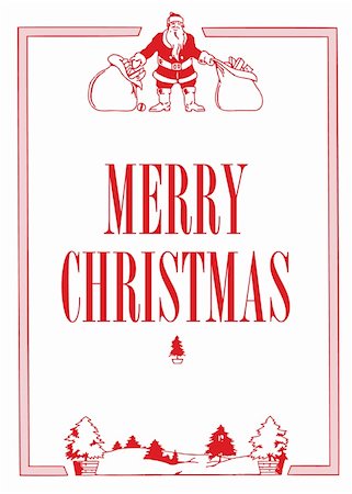 Vector Santa Vintage Fram. Easy to edit. Perfect for invitations or announcements. e Stock Photo - Budget Royalty-Free & Subscription, Code: 400-06627456