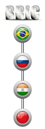 Vector - BRIC Countries Buttons Brazil Russia India China Stock Photo - Budget Royalty-Free & Subscription, Code: 400-06627736
