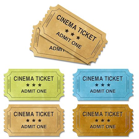 simsearch:400-05085735,k - Cinema Ticket With Gradient Mesh, Isolated On White Background, Vector Illustration Stockbilder - Microstock & Abonnement, Bildnummer: 400-06627803