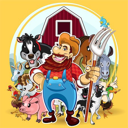 simsearch:400-04351992,k - An Illustration of Farm Life.  Useful As Icon, Illustration And Background For Farming  Theme. Foto de stock - Super Valor sin royalties y Suscripción, Código: 400-06627883