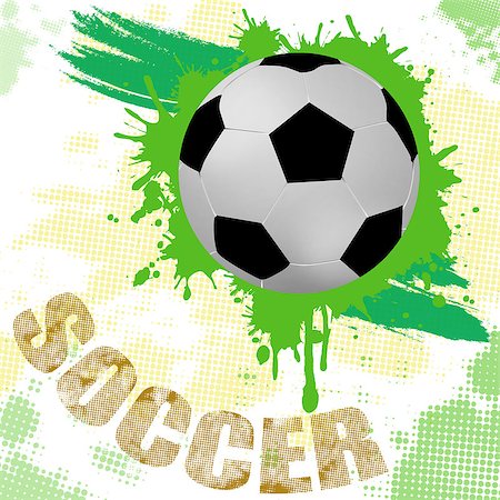 paint dripping graphic - Grunge soccer background with soccer ball and splash, vector illustration Stock Photo - Budget Royalty-Free & Subscription, Code: 400-06628340